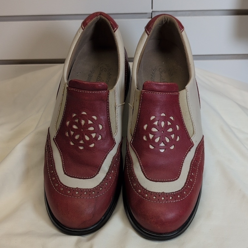Sandbaggers Madison Golf Slip-On Shoe Red/White Size 10 EUC
